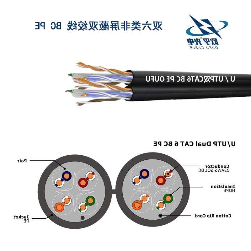 河北区U/UTP6类双4对非屏蔽室外电缆(23AWG)