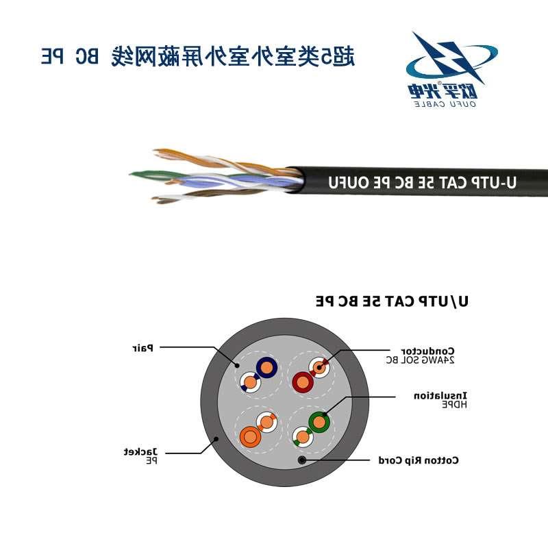 广州市U/UTP超5类4对非屏蔽室外电缆(23AWG)