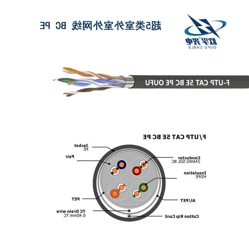 广州市F/UTP超五类4对屏蔽室外电缆(24AWG)